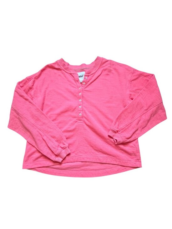 aerie Tops - Aerie Womens Long Sleeve Henley Shirt-Pink-M-GUC